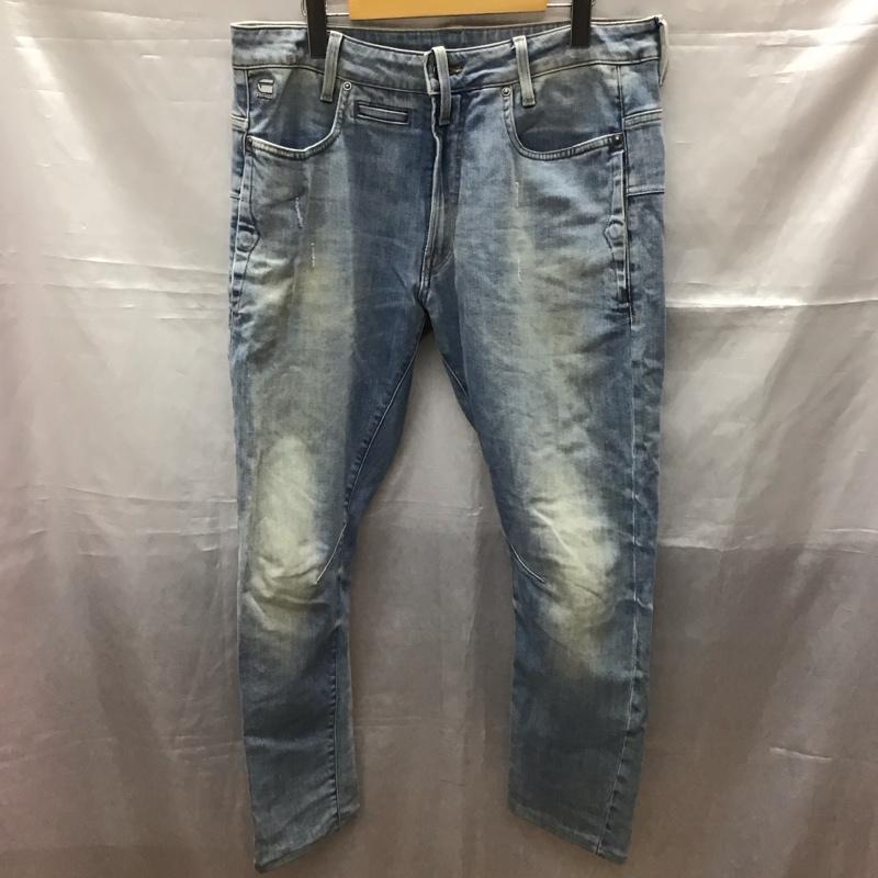 ジースターロゥ G-STAR RAW パンツ デニム、ジーンズ デニムパンツ ストレートパンツ ワイドパンツ カジュアルパンツ 34 無地 インディゴ / インディゴ /  メンズ USED 古着 中古 10113593