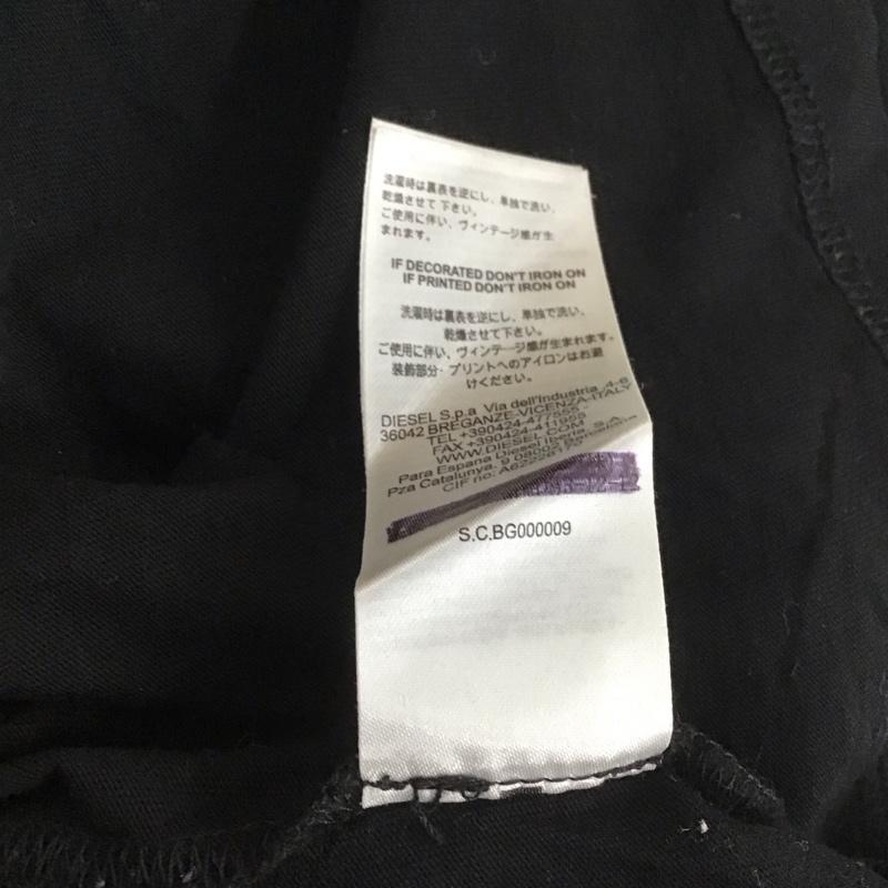 ディーゼル DIESEL Tシャツ 半袖 半袖カットソー プリントTシャツ クルーネックカットソー L ロゴ、文字 黒 / ブラック /  メンズ USED 古着 中古 10148987