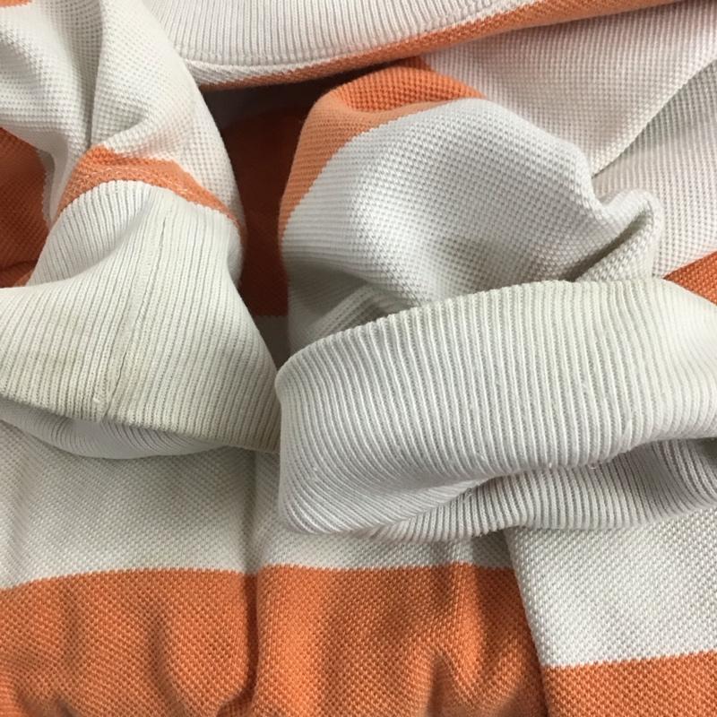 ポロバイラルフローレン Polo by RALPH LAUREN トレーナー 長袖 長袖トレーナー スウェット クルーネック プルオーバー S ボーダー柄 白 / ホワイト / X 橙 / オレンジ /  メンズ USED 古着 中古 10142383