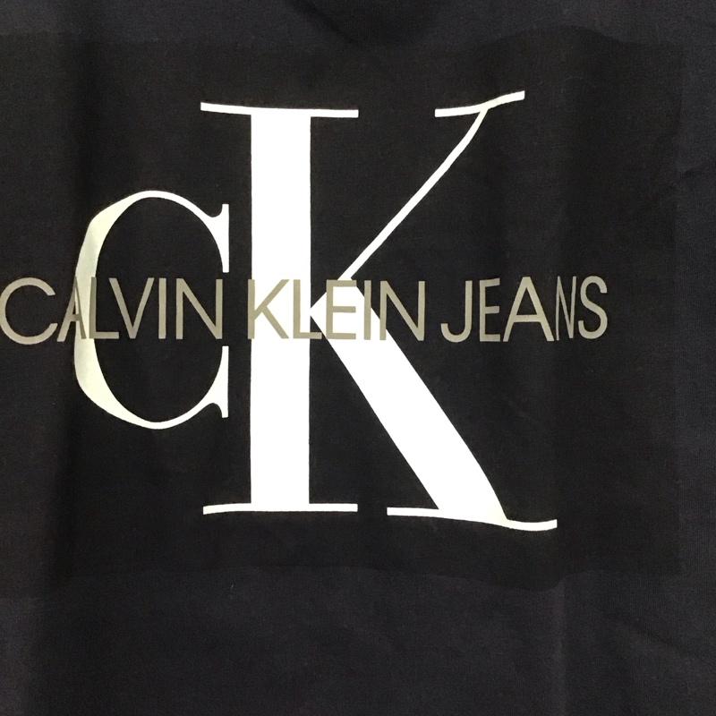 カルヴァン クライン ジーンズ Calvin Klein Jeans Tシャツ 長袖 半袖カットソー プリントTシャツ クルーネックカットソー S ロゴ、文字 紺 / ネイビー /  メンズ USED 古着 中古 10132796