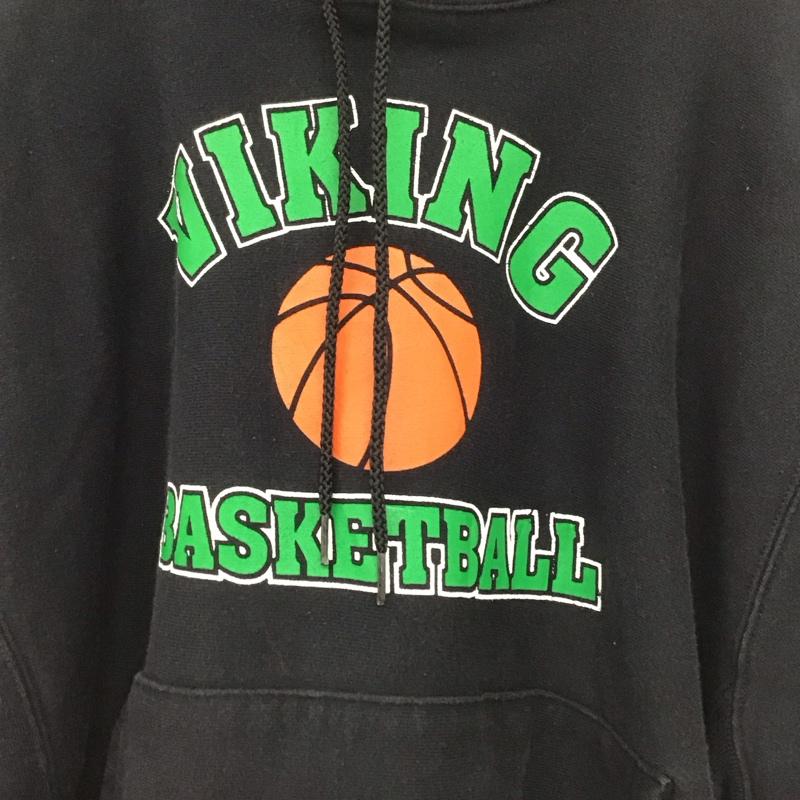 チャンピオン Champion パーカー 長袖 長袖パーカー プルオーバーパーカー スウェット M ロゴ、文字 紺 / ネイビー /  メンズ USED 古着 中古 10148516