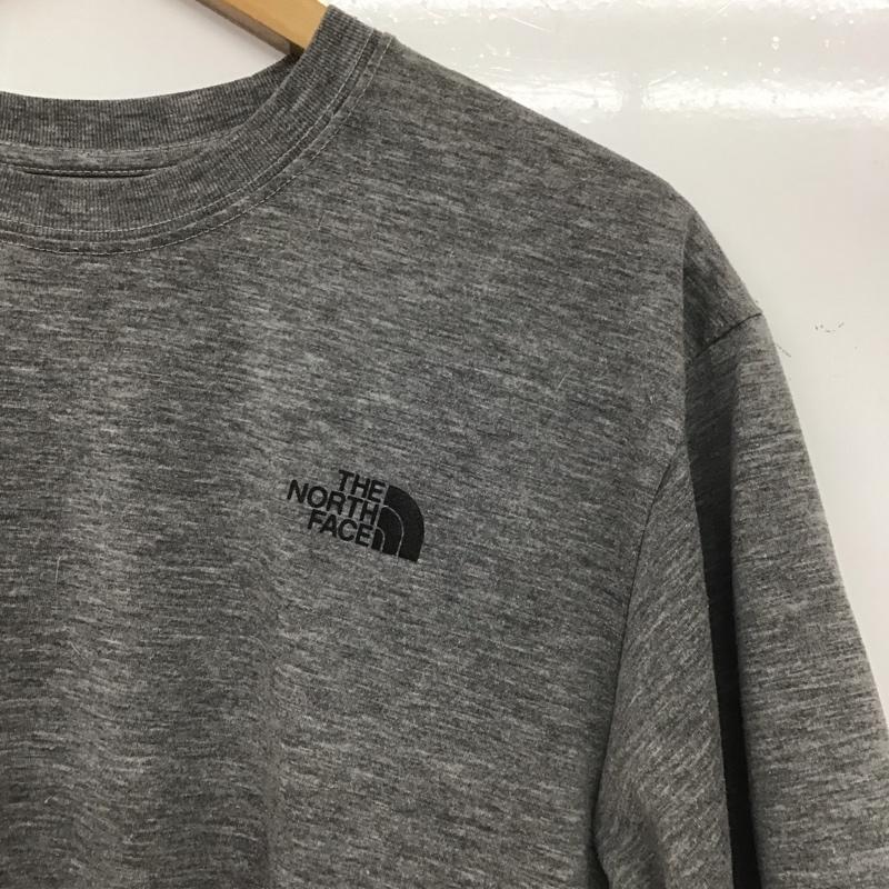 ザノースフェイス THE NORTH FACE Tシャツ 半袖 nt32105 Tシャツ 半袖カットソー プリントTシャツ M ロゴ、文字 灰 / グレー /  メンズ USED 古着 中古 10139553