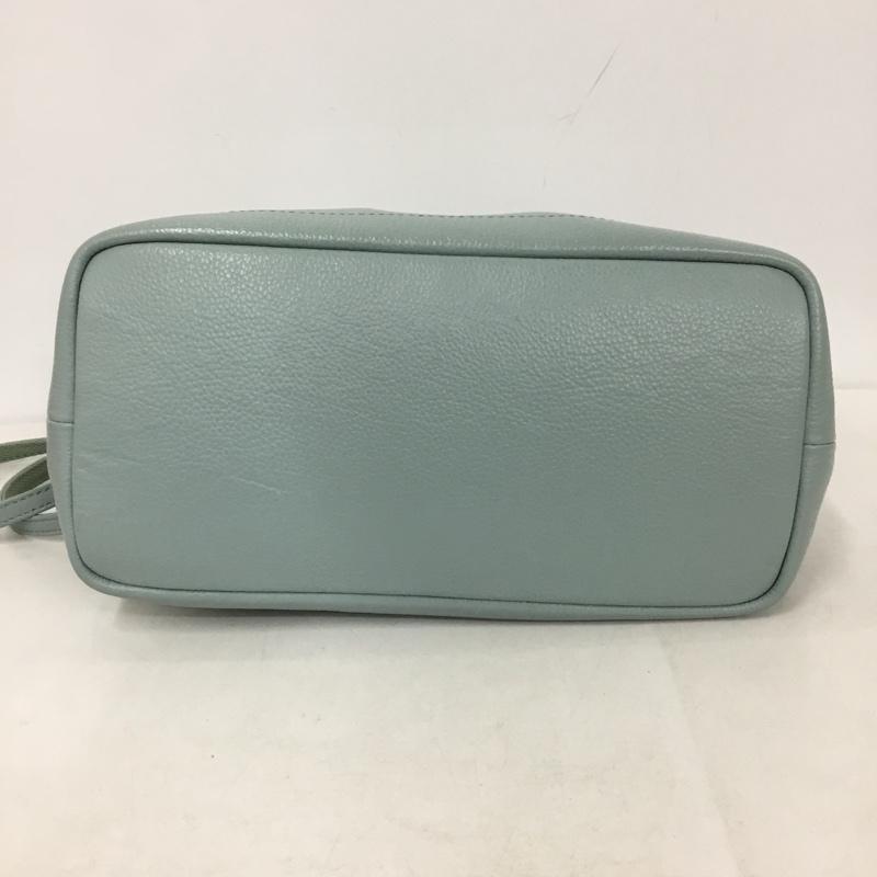 ブルーレーベル・クレストブリッジ BLUE LABEL CRESTBRIDGE ハンドバッグ ハンドバッグ メタルハンドルレザートート ショルダー ロゴ、文字 水色 / ライトブルー / X 金 / ゴールド /  レディース USED 古着 中古 10144902