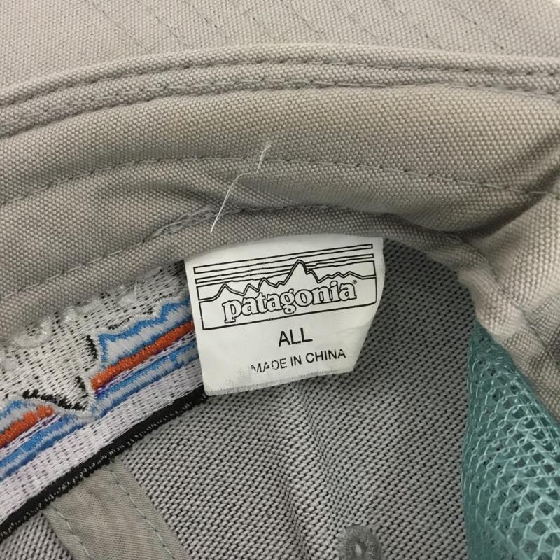 パタゴニア patagonia 帽子 キャップ メッシュキャップ ロゴ、文字 灰 / グレー / X 水色 / ライトブルー /  メンズ USED 古着 中古 10137891