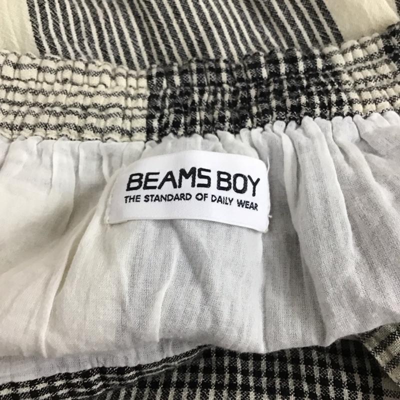 ビームスボーイ BEAMS BOY ワンピース ロングスカート trepied ノースリーブ チェック 黒 / ブラック / X アイボリー / アイボリー /  レディース USED 古着 中古 10114029