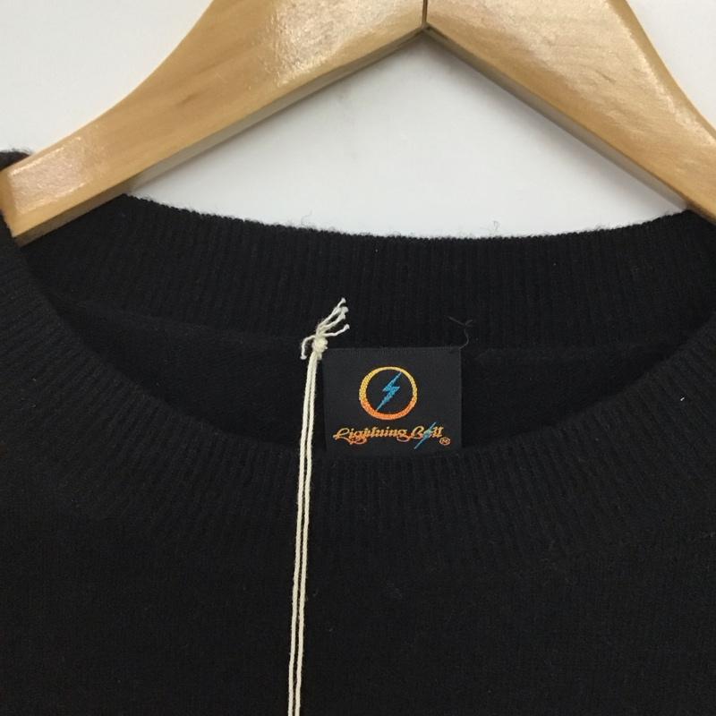 古着 USED ニット、セーター 長袖 長袖 M ロゴ、文字 黒 / ブラック /  メンズ USED 古着 中古 10140916