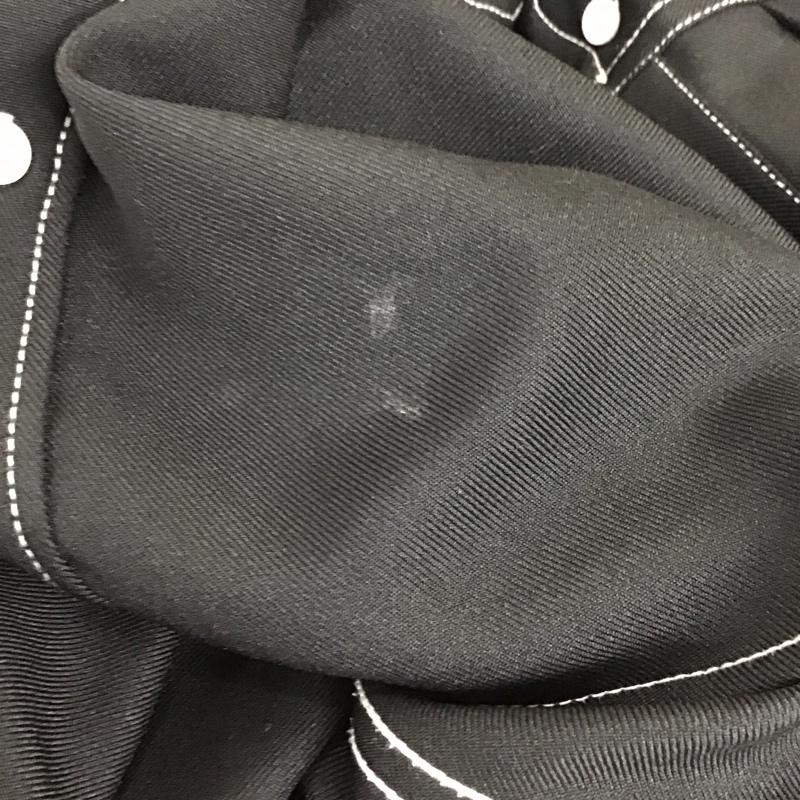 センスオブプレイス SENSEOFPLACE シャツ、ブラウス 長袖 aa04-13a001 バンドカラーステッチアウトシャツ 長袖シャツ ノーカラーシャツ L 無地 黒 / ブラック /  メンズ USED 古着 中古 10114498