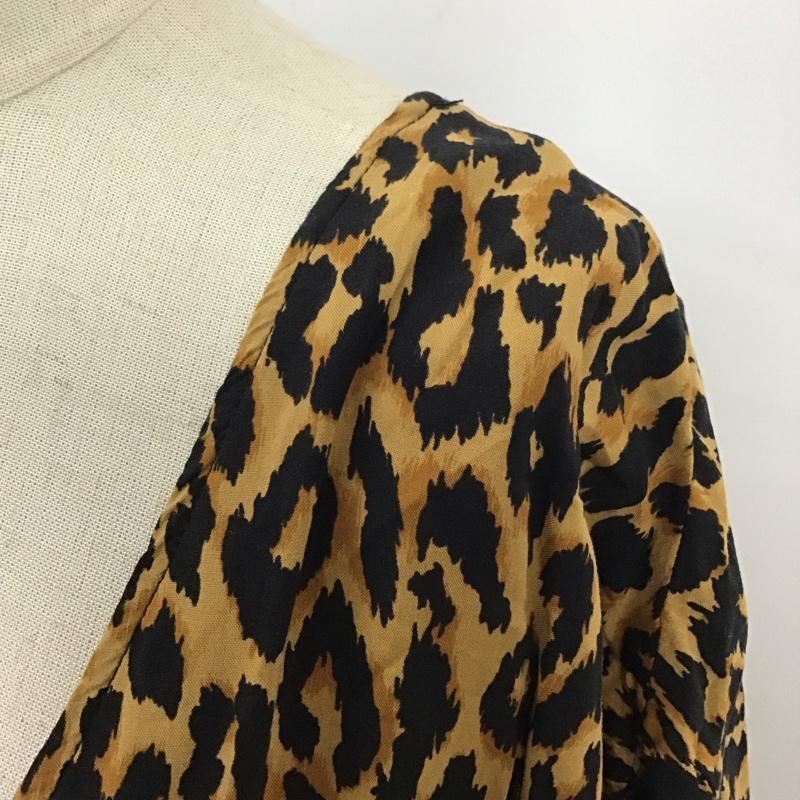 ザラウーマン ZARA WOMAN ワンピース ロングスカート 半袖ロングワンピース 総柄 レオパード フレアスカート L ヒョウ柄・レオパード柄 マルチカラー / マルチカラー /  レディース USED 古着 中古 10115240