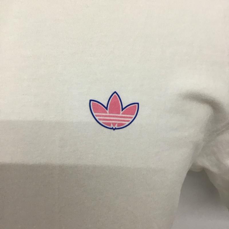 アディダス adidas Tシャツ 半袖 半袖カットソー プリントTシャツ クルーネックカットソー ロゴ、文字 白 / ホワイト /  メンズ USED 古着 中古 10123682