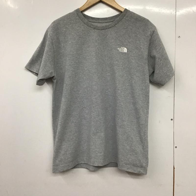 ザノースフェイス THE NORTH FACE Tシャツ 半袖 ntw32144 ショートスリーブバックスクエアロゴティー プリントTシャツ XL ロゴ、文字 灰 / グレー /  メンズ USED 古着 中古 10150108