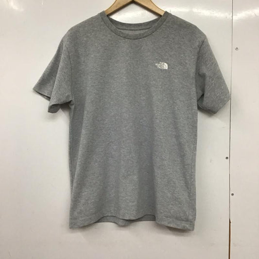 ザノースフェイス THE NORTH FACE Tシャツ 半袖 ntw32144 ショートスリーブバックスクエアロゴティー プリントTシャツ XL ロゴ、文字 灰 / グレー /  メンズ USED 古着 中古 10150108