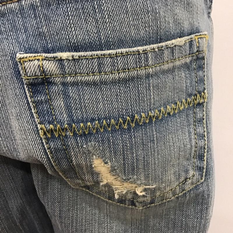 ロイスクレヨン LOISCRAYON パンツ デニム、ジーンズ 12000701 ジーパン 1 ダメージ加工 水色 / ライトブルー /  レディース USED 古着 中古 10114469