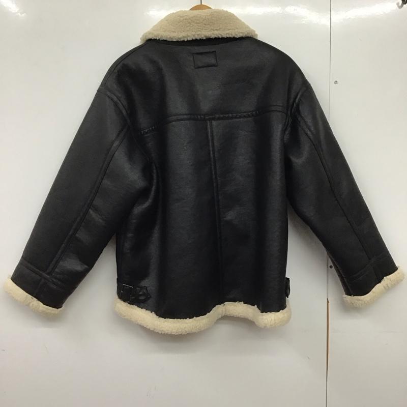 アメリカンホリック AMERICAN HOLIC ジャケット、上着 ジャケット、ブレザー 0h000851100 ボアフェイクレザーブルゾン アウター M 無地 黒 / ブラック /  レディース USED 古着 中古 10145446