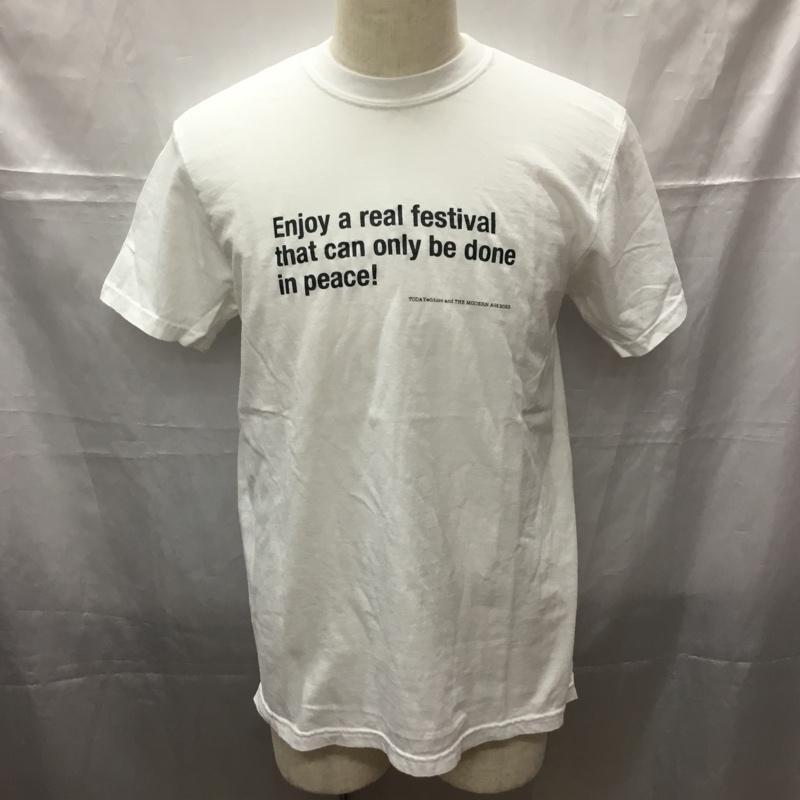 トゥデイエディション TODAY edition Tシャツ 半袖 半袖カットソー プリントTシャツ クルーネックカットソー M ロゴ、文字 白 / ホワイト /  メンズ USED 古着 中古 10112328