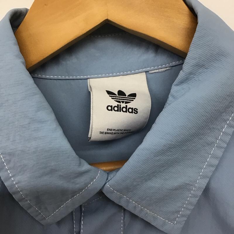 アディダス adidas シャツ、ブラウス 半袖 半袖シャツ 刺繍シャツ ポケットシャツ ロゴ、文字 インディゴ / インディゴ /  メンズ USED 古着 中古 10140129