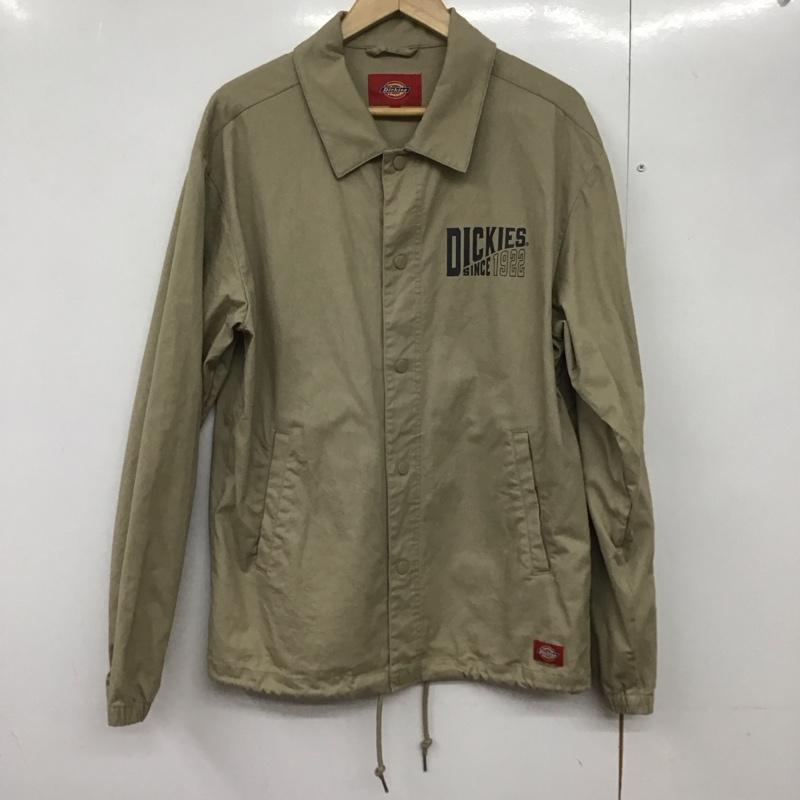 ディッキーズ Dickies シャツ、ブラウス 長袖 長袖ジャケット アウター 前ボタン カラージャケット L ロゴ、文字 ベージュ / ベージュ /  メンズ USED 古着 中古 10142958