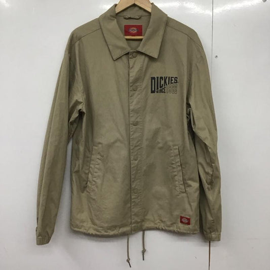 ディッキーズ Dickies シャツ、ブラウス 長袖 長袖ジャケット アウター 前ボタン カラージャケット L ロゴ、文字 ベージュ / ベージュ /  メンズ USED 古着 中古 10142958