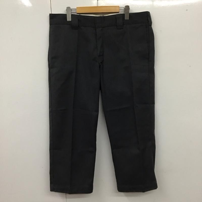 ディッキーズ Dickies パンツ スラックス ワークパンツ ワイドパンツ カジュアルパンツ スラックス センタータックパンツ 36 無地 灰 / グレー /  メンズ USED 古着 中古 10110940