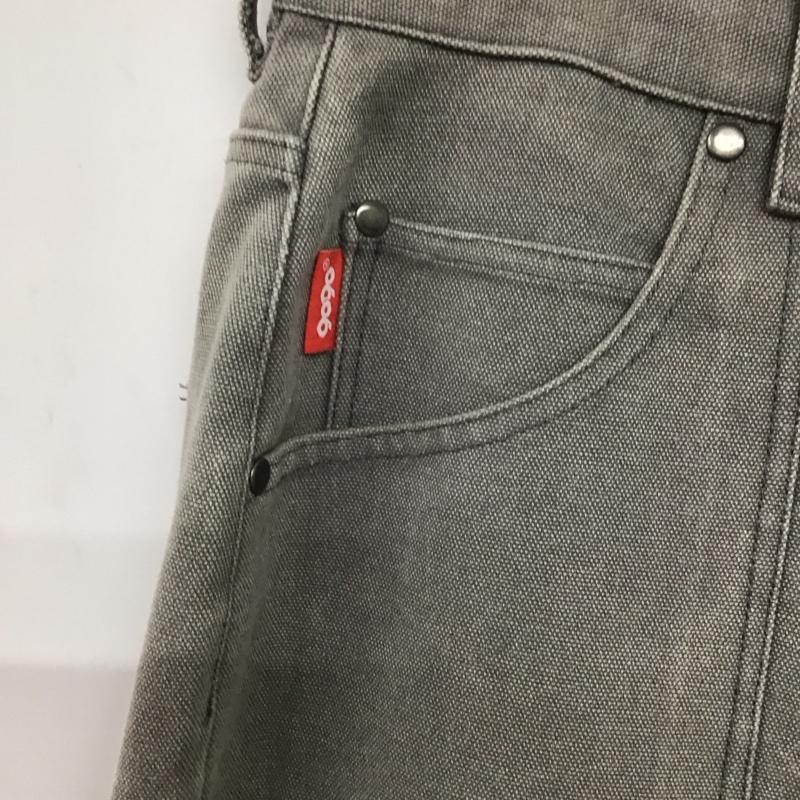 ナインティナインティ 9090 パンツ デニム、ジーンズ デニムパンツ ワイドパンツ カジュアルパンツ XL ロゴ、文字 灰 / グレー /  メンズ USED 古着 中古 10140812