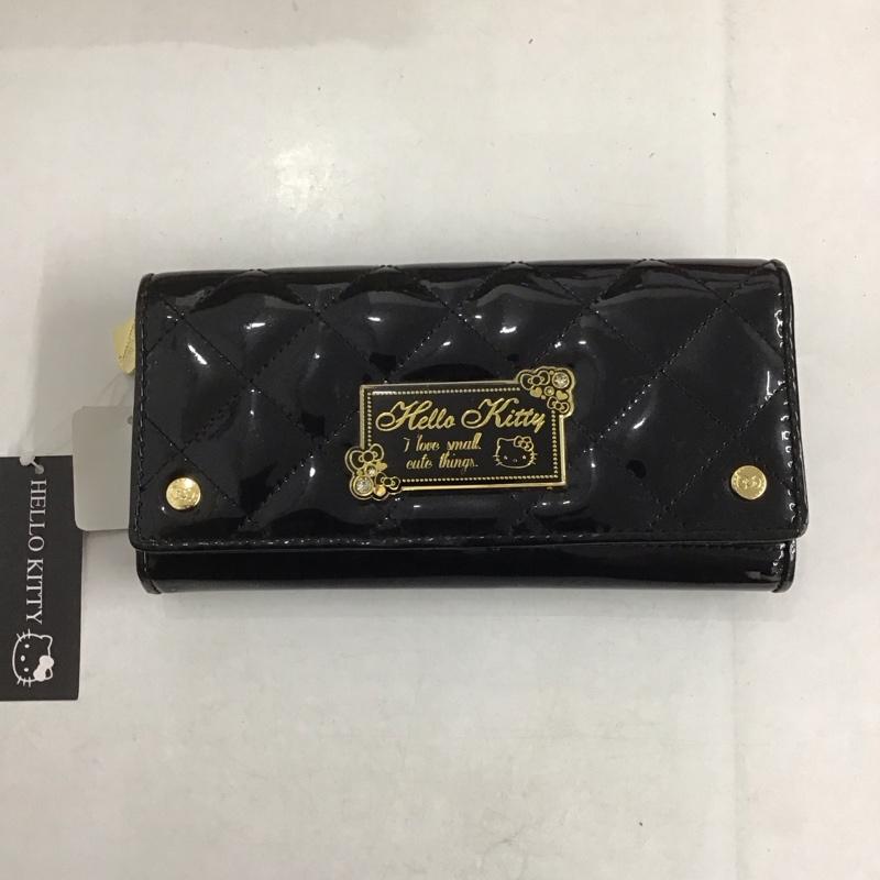 サンリオ sanrio 財布 長財布 キティちゃん 無地 黒 / ブラック /  レディース USED 古着 中古 10141888