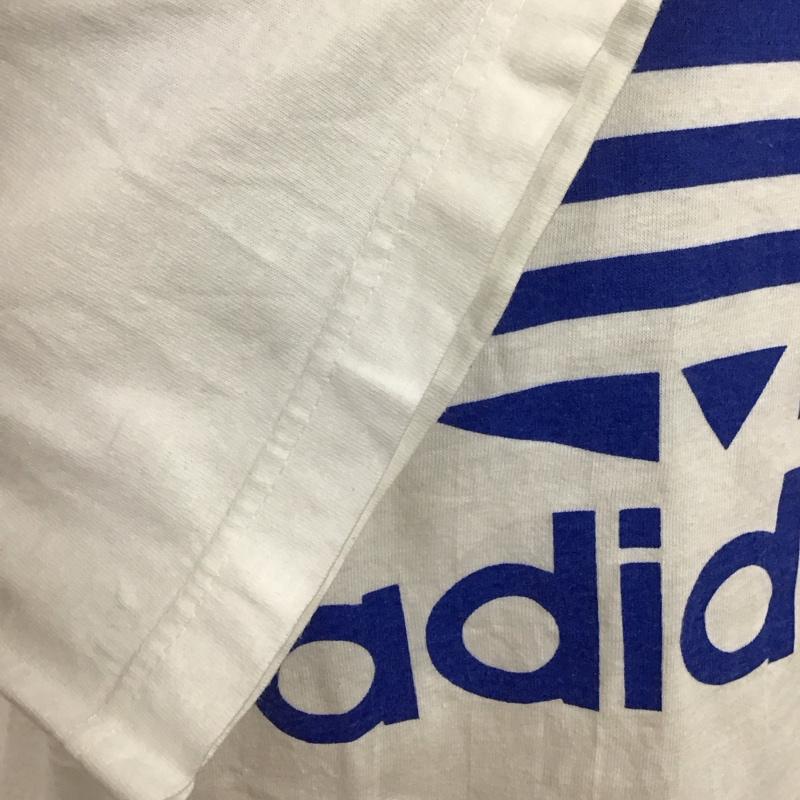 アディダス adidas Tシャツ 半袖 半袖カットソー プリントTシャツ クルーネックカットソー 80s L プリント 白 / ホワイト /  メンズ USED 古着 中古 10126665