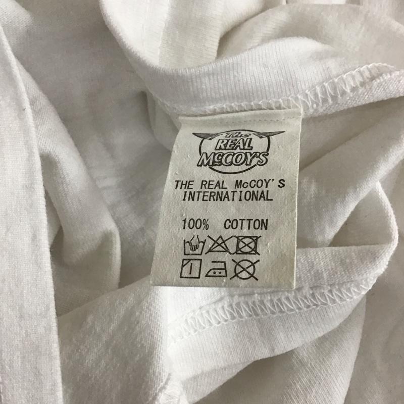 ザリアルマッコイズ THE REAL McCOY S Tシャツ 半袖 クルーネック U.S.AIRFORCE 40 ロゴ、文字 白 / ホワイト /  メンズ USED 古着 中古 10115595