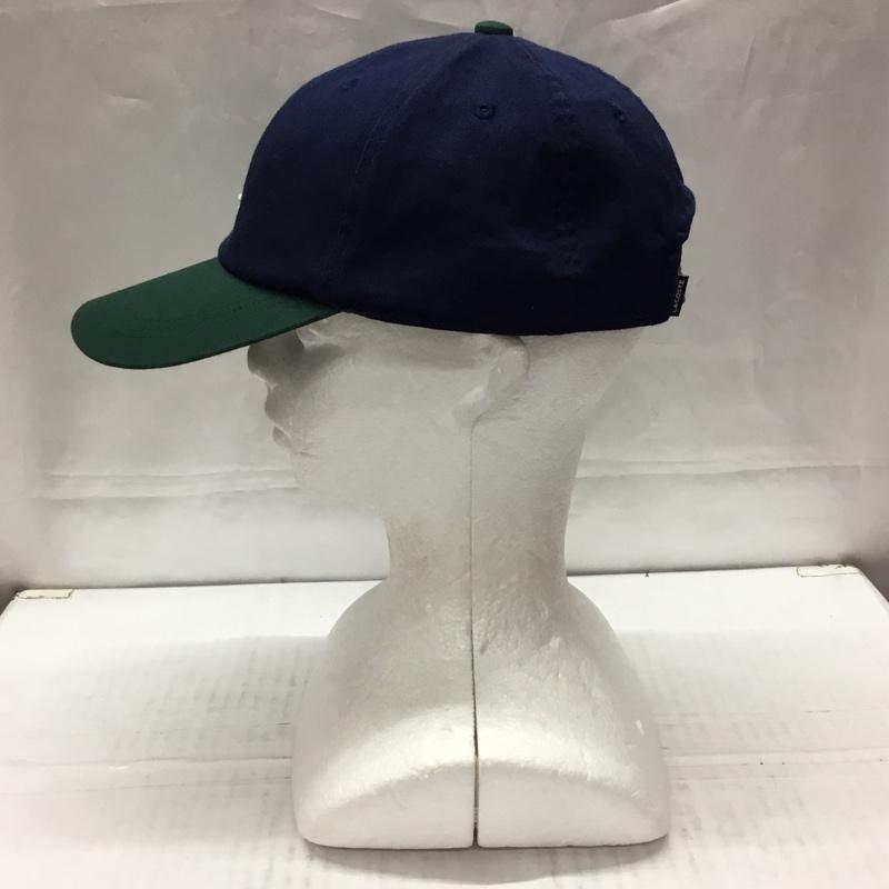 ラコステ LACOSTE 帽子 キャップ L1272 バイカラー ワンポイント 紺 / ネイビー / X 緑 / グリーン /  メンズ USED 古着 中古 10109743