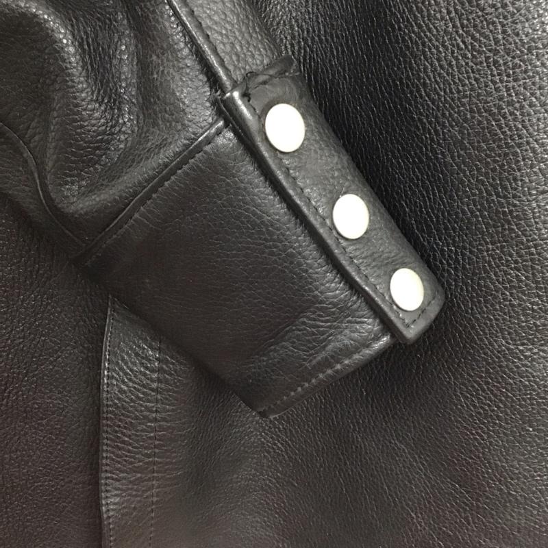 古着 USED シャツ、ブラウス 長袖 長袖レザーシャツ カラーシャツ フロントボタン 無地 黒 / ブラック /  メンズ USED 古着 中古 10142964