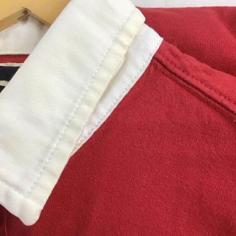 ポロジーンズ Polo Jeans Co. カットソー 長袖 KK-WJ-HM-2036 ラガーシャツ RALPH LAUREN M ロゴ、文字 赤 / レッド /  レディース USED 古着 中古 10133552