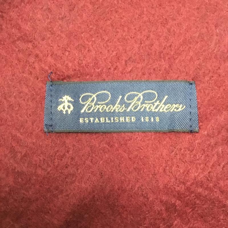 ブルックスブラザーズ BROOKS BROTHERS マフラー マフラー フリンジ ロゴ、文字 ボルドー / ボルドー /  メンズ USED 古着 中古 10113650