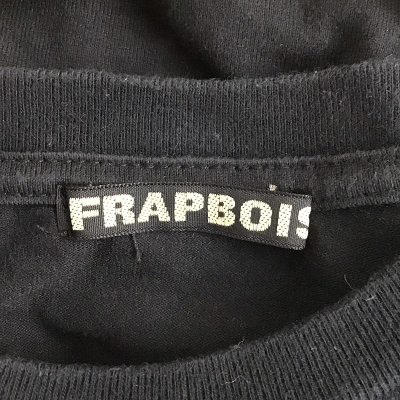 フラボア FRAPBOIS Tシャツ 半袖 半袖カットソー プリントTシャツ クルーネックカットソー M プリント 黒 / ブラック /  メンズ USED 古着 中古 10131383