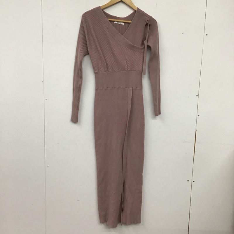 スナイデル SNIDEL ワンピース ロングスカート SWNO224106 スリットニットワンピース 長袖ロングワンピース 無地 桃 / ピンク /  レディース USED 古着 中古 10136013