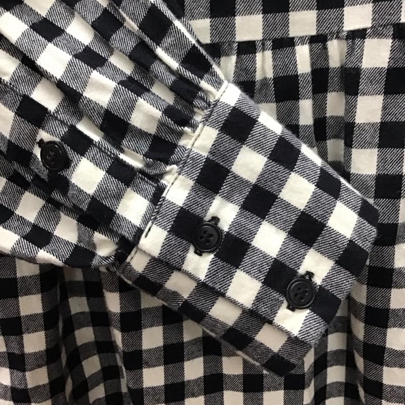ザラ ZARA ワンピース ひざ丈スカート 2098 530 064 ティアード 長袖 XL チェック 黒 / ブラック / X 白 / ホワイト /  レディース USED 古着 中古 10112459