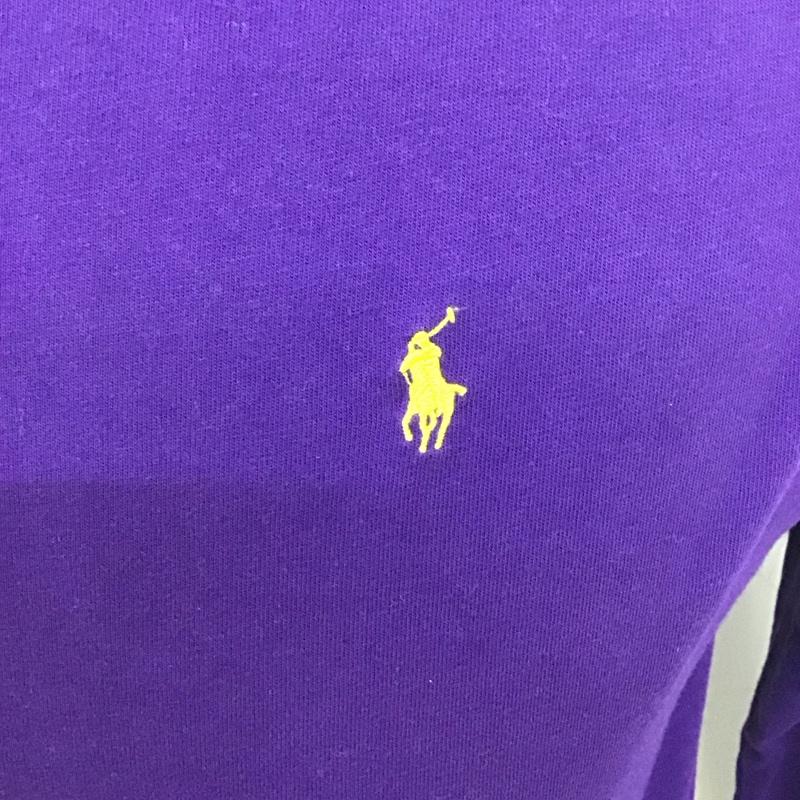 ポロラルフローレン POLO RALPH LAUREN カットソー 長袖 長袖カットソー プリントカットソー クルーネック L ロゴ、文字 紫 / パープル /  メンズ USED 古着 中古 10126220