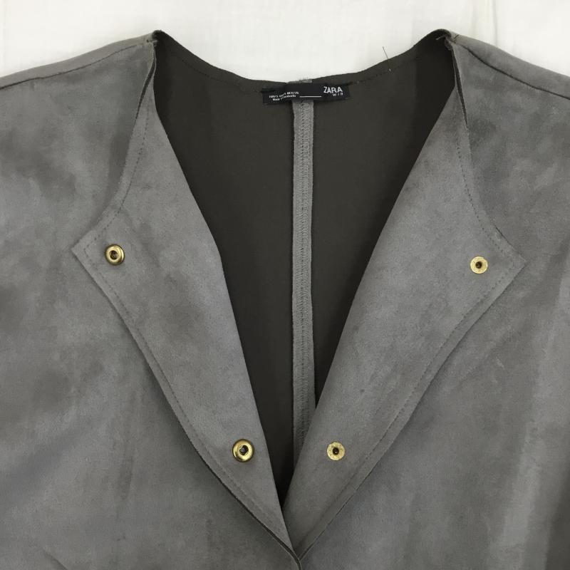 ザラ ZARA コート 毛皮、ファー S 無地 灰 / グレー /  レディース USED 古着 中古 10140880