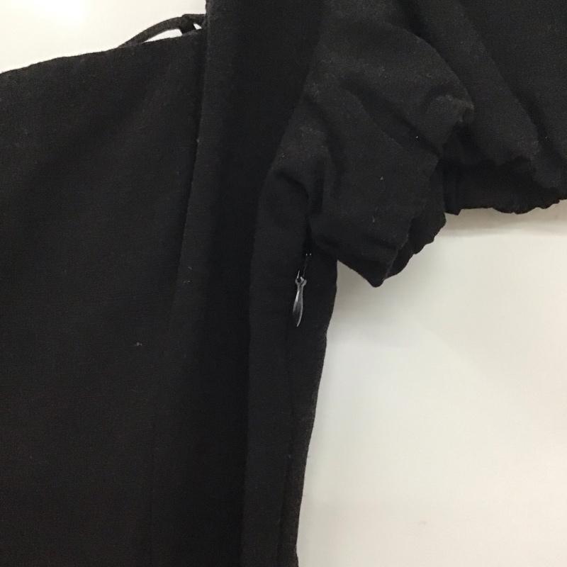 ザラ ZARA ワンピース ミニスカート 7385 096 800 パフスリーブ スクエアネック XS 無地 黒 / ブラック /  レディース USED 古着 中古 10139112
