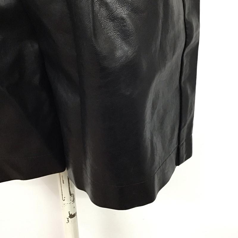ダブル シー WC パンツ ショートパンツ WC22SP01-L0010 フェイクレザータックショートパンツ FREE 無地 黒 / ブラック /  レディース USED 古着 中古 10115338