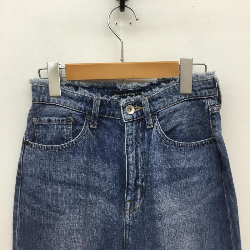 アリシアページボーイ alicia PAGEBOY パンツ デニム、ジーンズ 011-8339-832-805 PAGEBOY ロールアップデニム S 無地 インディゴ / インディゴ /  レディース USED 古着 中古 10130214