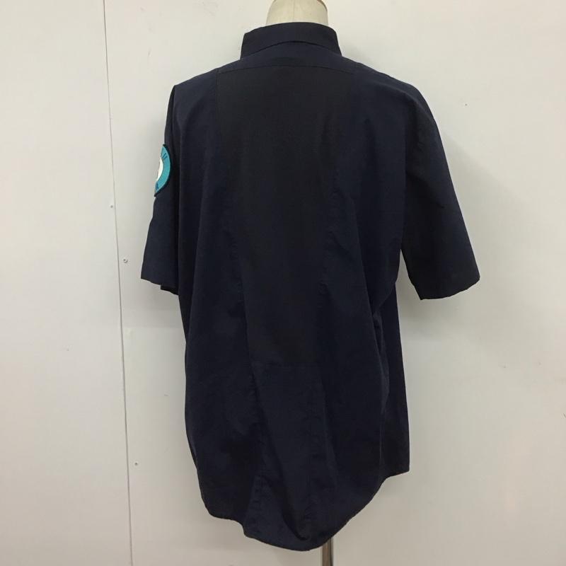 ディッキーズ Dickies シャツ、ブラウス 半袖 LS516DN ワークシャツ XL ワンポイント 紺 / ネイビー /  メンズ USED 古着 中古 10107978