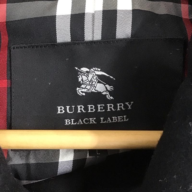 バーバリーブラックレーベル BURBERRY BLACK LABEL コート コート一般 ピーコート アウター ダブル ロングコート L 無地 黒 / ブラック /  メンズ USED 古着 中古 10144457