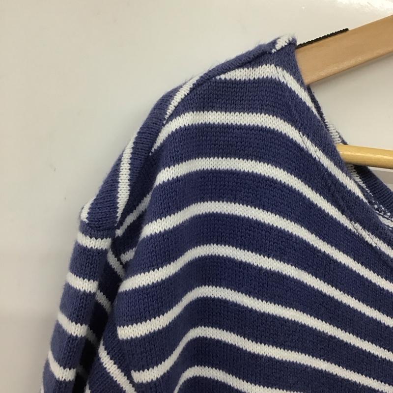 ジョンブル Johnbull ワンピース ロングスカート 長袖ロングワンピース タイトワンピース ボーダー FREE ボーダー柄 白 / ホワイト / X 青 / ブルー /  レディース USED 古着 中古 10142077