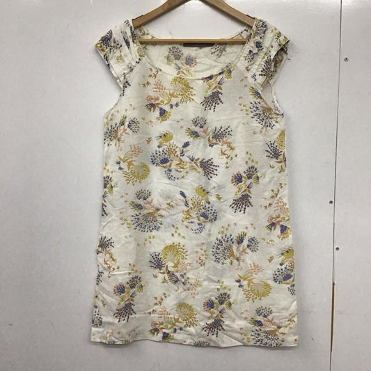 ザラベーシック ZARA BASIC ワンピース ミニスカート M 総柄 白 / ホワイト /  レディース USED 古着 中古 10134595