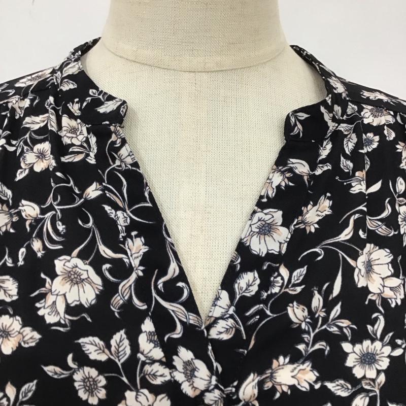 グリーンレーベルリラクシング green label relaxing ワンピース ロングスカート 3626-199-1859 KF P ナシジFLW PRT 前開き 花柄 黒 / ブラック /  レディース USED 古着 中古 10108339