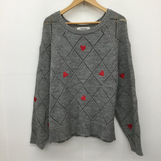 ココ ディール COCO DEAL ニット、セーター 長袖 2  灰 / グレー /  レディース USED 古着 中古 10138251