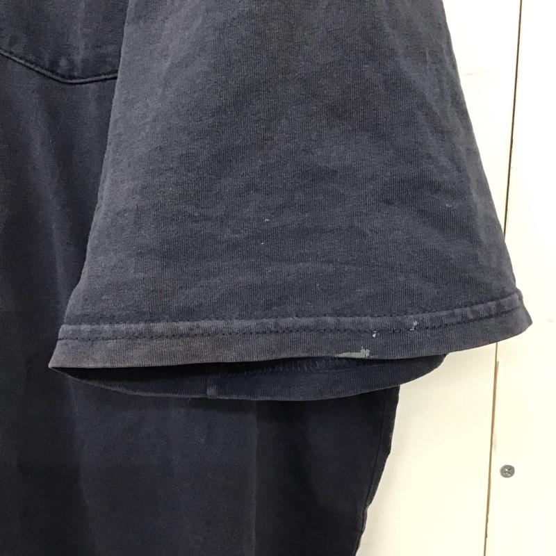 カーハート Carhartt Tシャツ 半袖 半袖カットソー プリントTシャツ クルーネックカットソー XXL ロゴ、文字 紺 / ネイビー /  メンズ USED 古着 中古 10150343