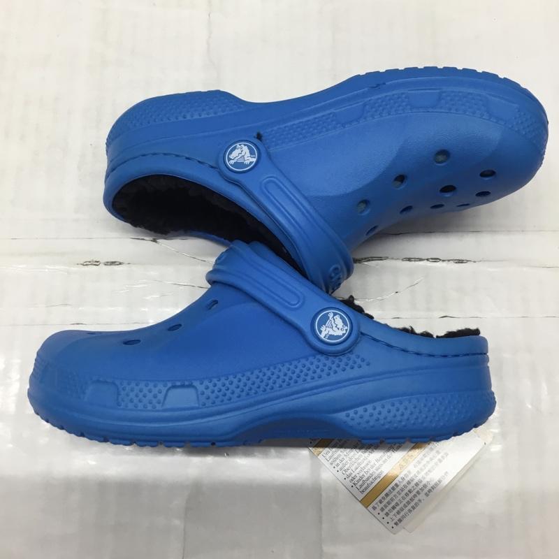 クロックス crocs シューズ シューズ relen lined clog k 18.5cm 18.5cm 無地 青 / ブルー /  ボーイズ USED 古着 中古 10122296