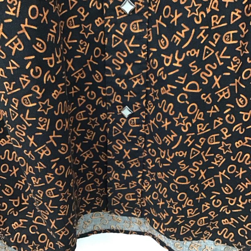 ファニー FUNNY シャツ、ブラウス 長袖 長袖シャツ 総柄シャツ カラーシャツ M 総柄 黒 / ブラック /  メンズ USED 古着 中古 10136556