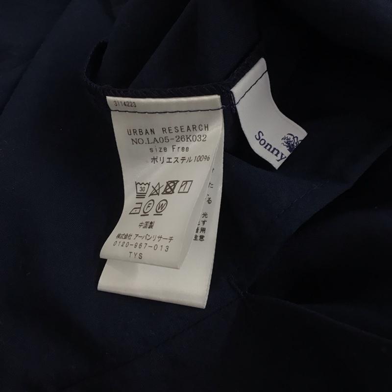 サニーレーベル Sonny Label セットアップ セットアップ LA05-26K032 半袖シャツ ノーカラーシャツ イージーパンツ セット FREE 無地 紺 / ネイビー /  レディース USED 古着 中古 10147166