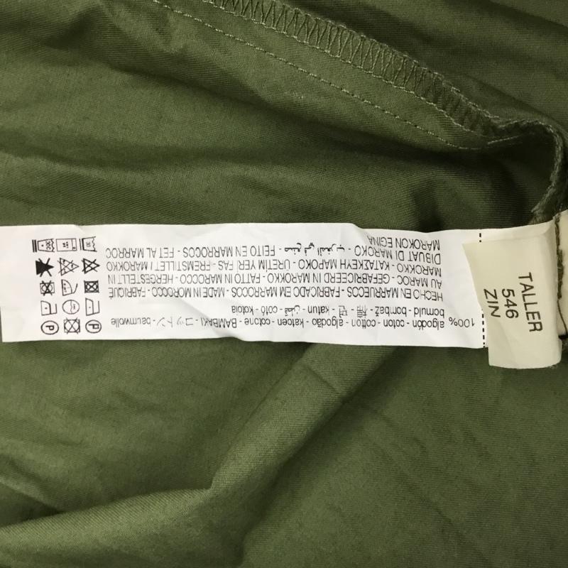ザラ ZARA ワンピース ロングスカート 長袖ロングワンピース フレアワンピース 切り替えワンピース シャツワンピース M 無地 カーキ / カーキ /  レディース USED 古着 中古 10115805