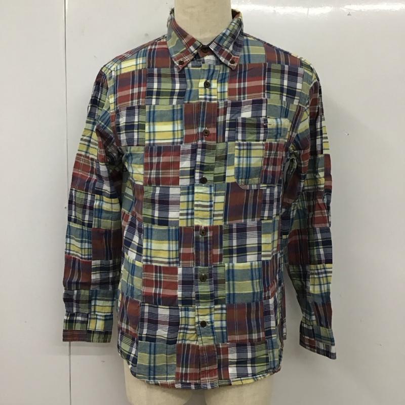 エディーバウアー Eddie Bauer シャツ、ブラウス 長袖 ボタンダウン パッチワーク S 刺繍 マルチカラー / マルチカラー /  メンズ USED 古着 中古 10112915